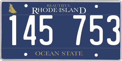 RI license plate 145753