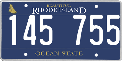 RI license plate 145755