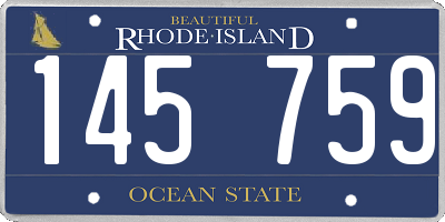 RI license plate 145759