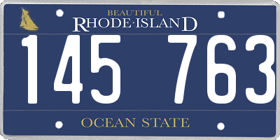 RI license plate 145763