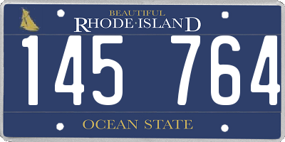 RI license plate 145764