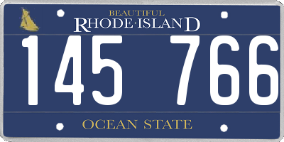 RI license plate 145766