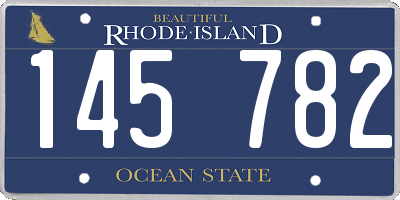 RI license plate 145782