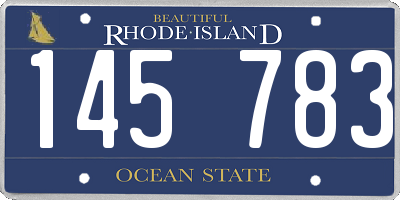 RI license plate 145783