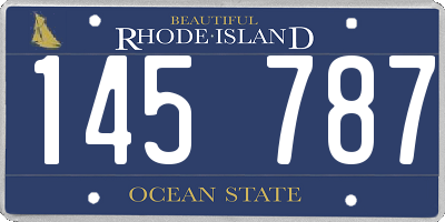 RI license plate 145787
