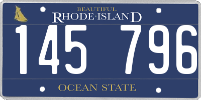 RI license plate 145796