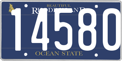 RI license plate 14580