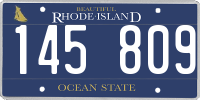 RI license plate 145809