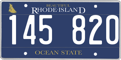 RI license plate 145820