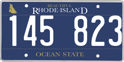 RI license plate 145823