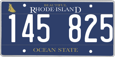 RI license plate 145825
