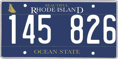 RI license plate 145826