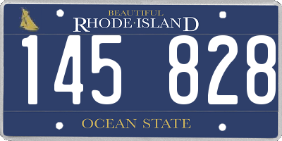 RI license plate 145828