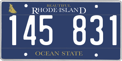 RI license plate 145831