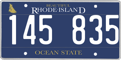 RI license plate 145835