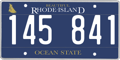 RI license plate 145841