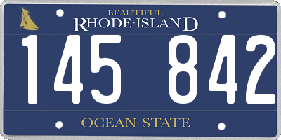 RI license plate 145842
