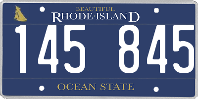 RI license plate 145845