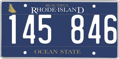 RI license plate 145846