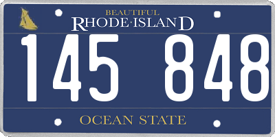RI license plate 145848