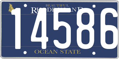 RI license plate 14586