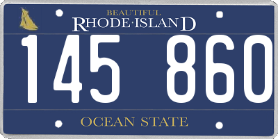 RI license plate 145860
