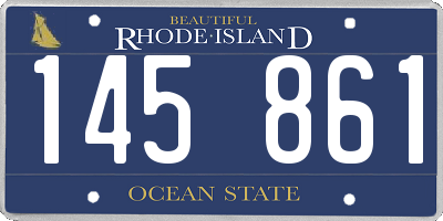 RI license plate 145861