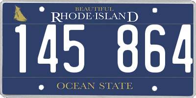 RI license plate 145864
