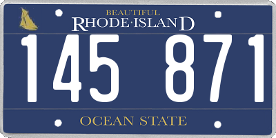 RI license plate 145871