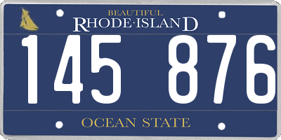 RI license plate 145876