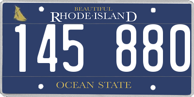 RI license plate 145880