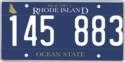 RI license plate 145883