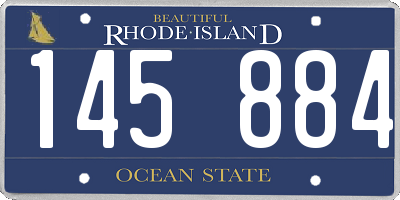 RI license plate 145884
