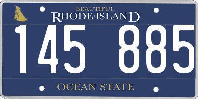 RI license plate 145885