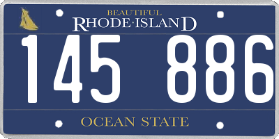RI license plate 145886