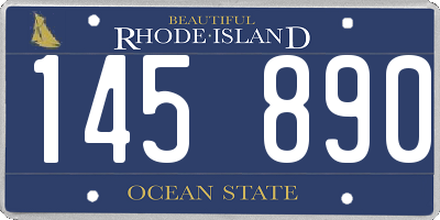 RI license plate 145890