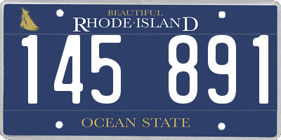 RI license plate 145891