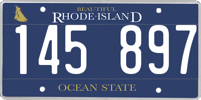 RI license plate 145897