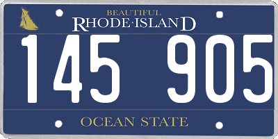 RI license plate 145905