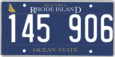 RI license plate 145906