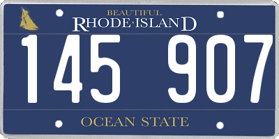RI license plate 145907