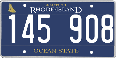 RI license plate 145908