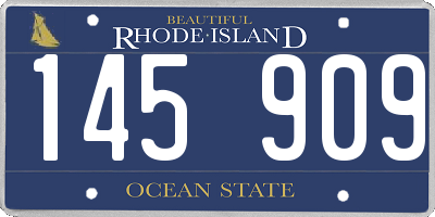RI license plate 145909