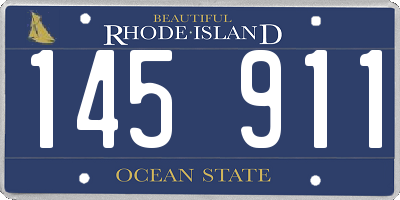 RI license plate 145911