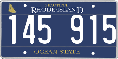 RI license plate 145915