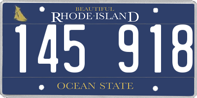 RI license plate 145918