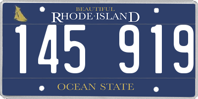 RI license plate 145919