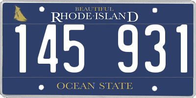 RI license plate 145931