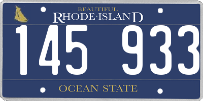 RI license plate 145933