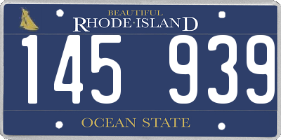 RI license plate 145939